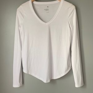 65% off White Long Sleeve Top